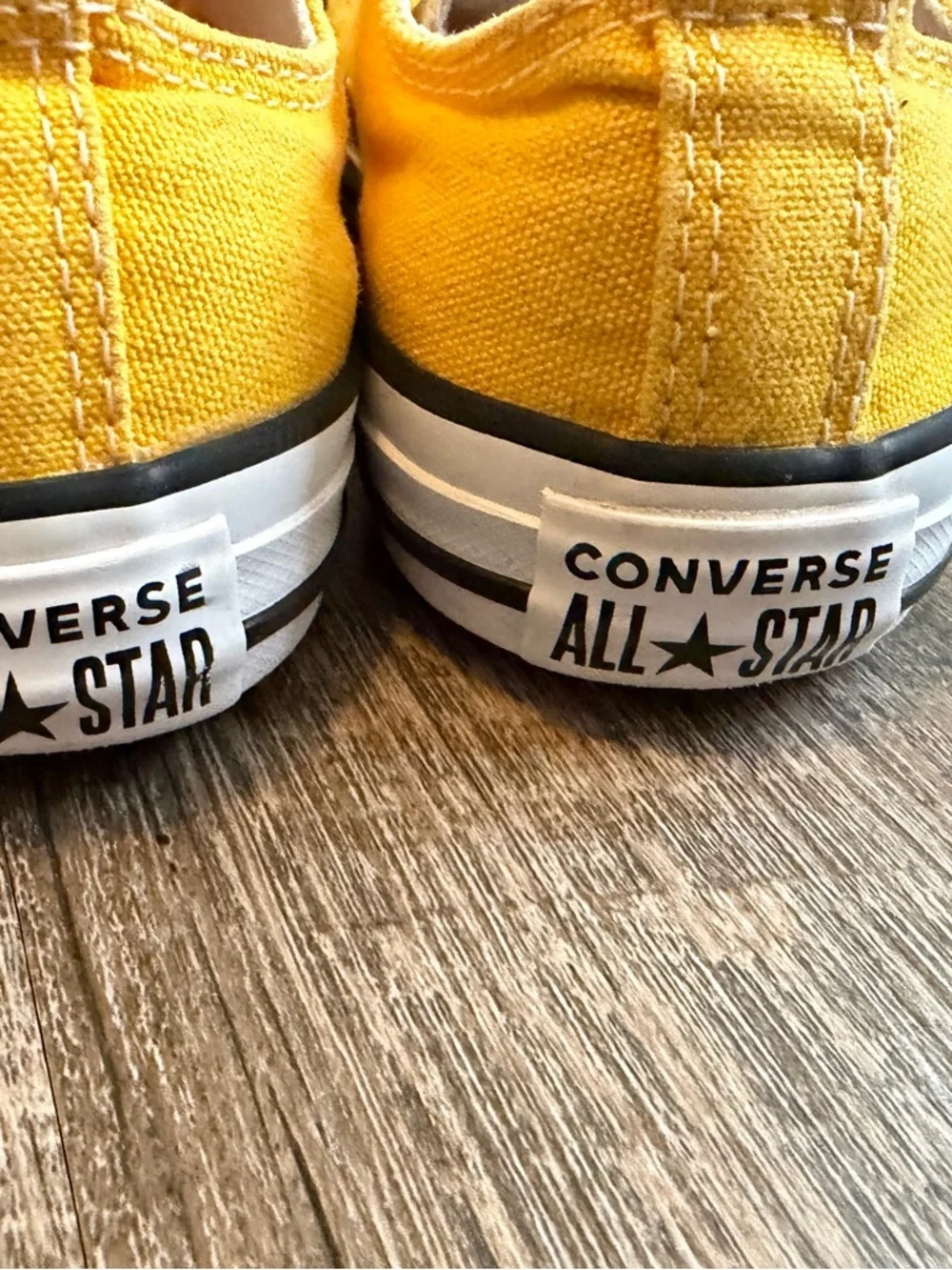 Converse Yellow Low-Top Kids Canvas Sneakers with White Accents